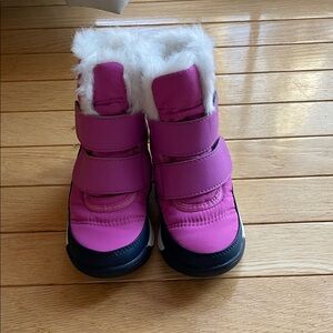 Sorel Fuchsia and Navy Toddler Snow Boots